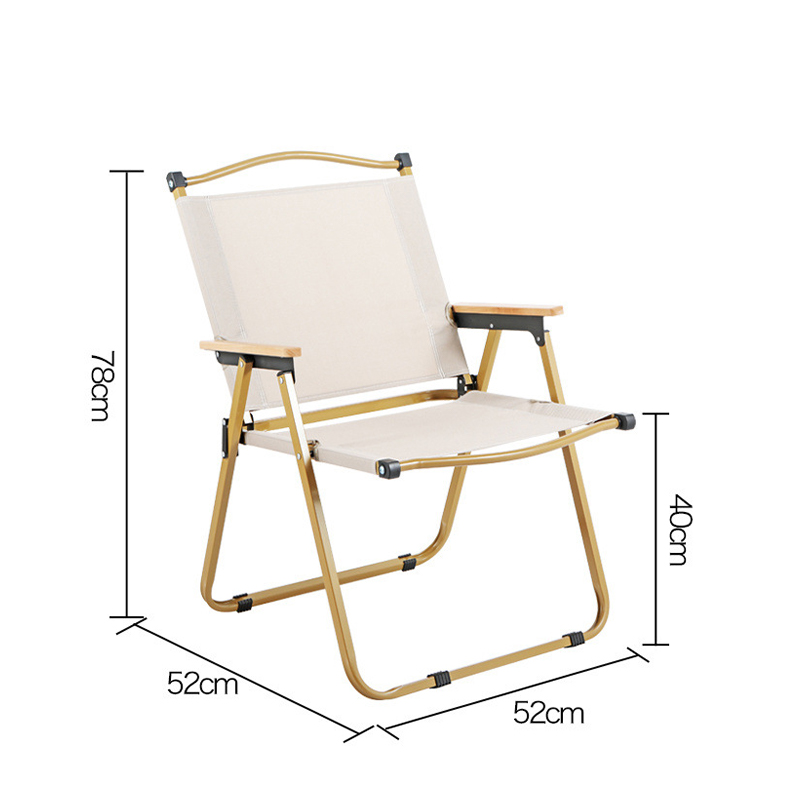Silla de playa plegable de acero al carbono