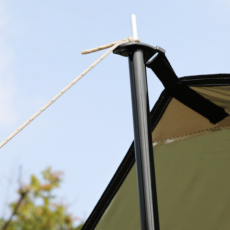 Toldo cuadrado con pegamento plateado