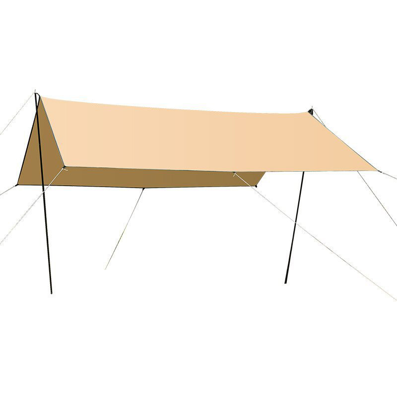Toldo cuadrado con pegamento plateado