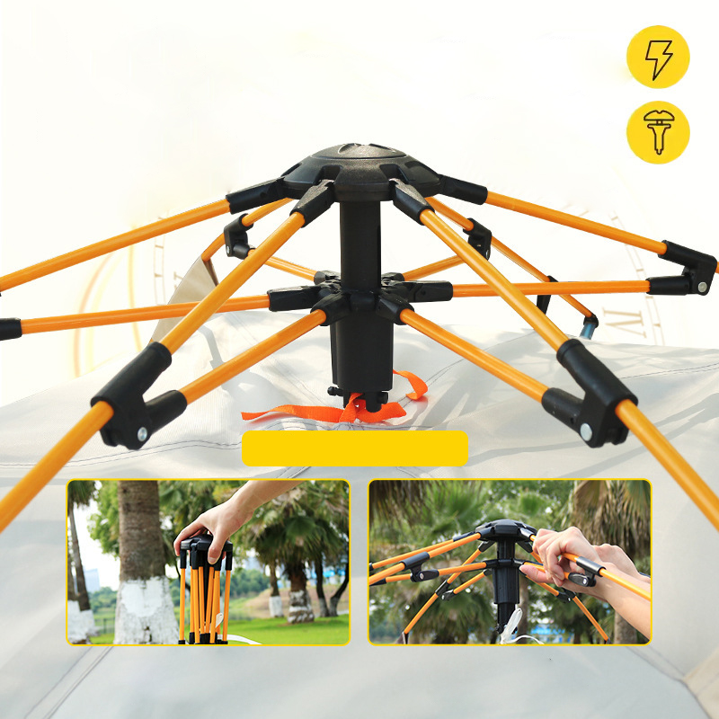 Carpa automática de doble puerta y doble ventana