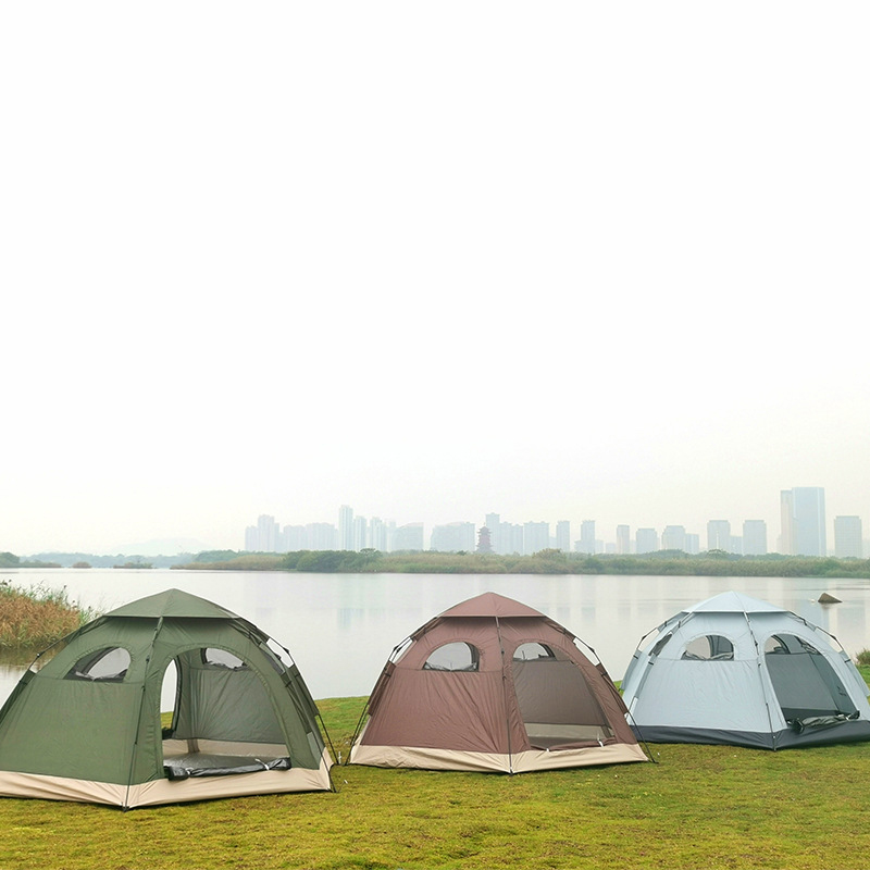 Tienda de campaña hexagonal