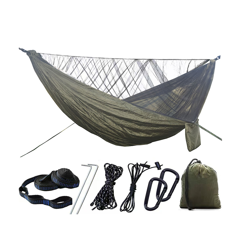 Hamaca con mosquitera colgante libre de cuerda elástica