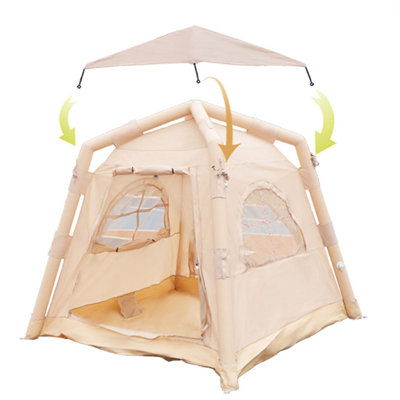 Tienda inflable de doble capa de tela Oxford