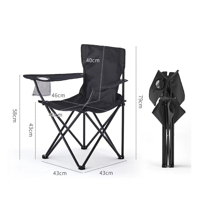 Silla plegable con reposabrazos