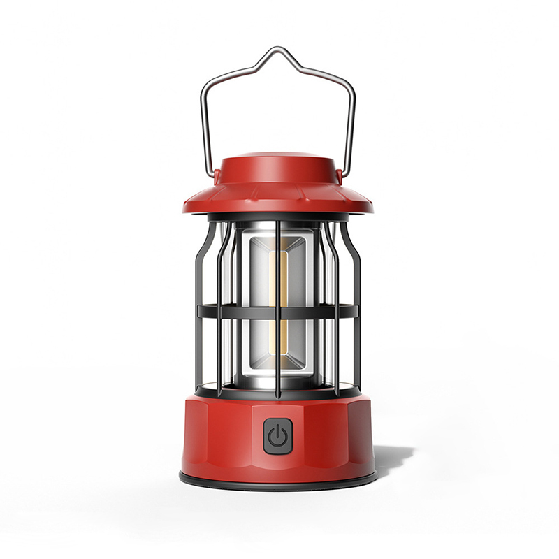 Luces de camping retro al aire libre
