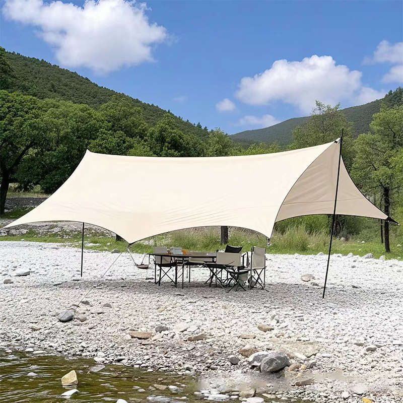 Toldo de poliéster en forma de mariposa