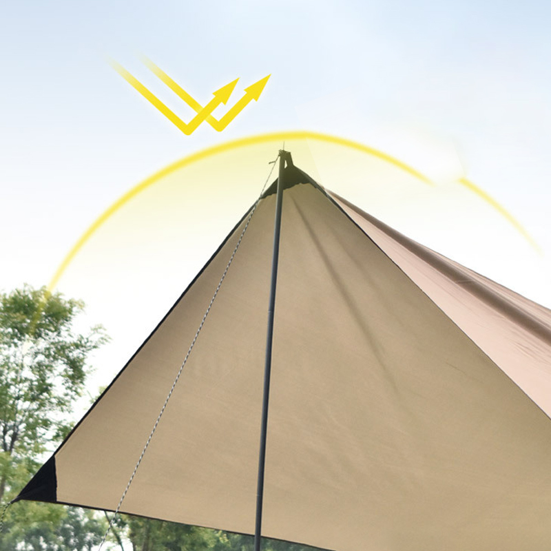 Toldo de poliéster en forma de mariposa