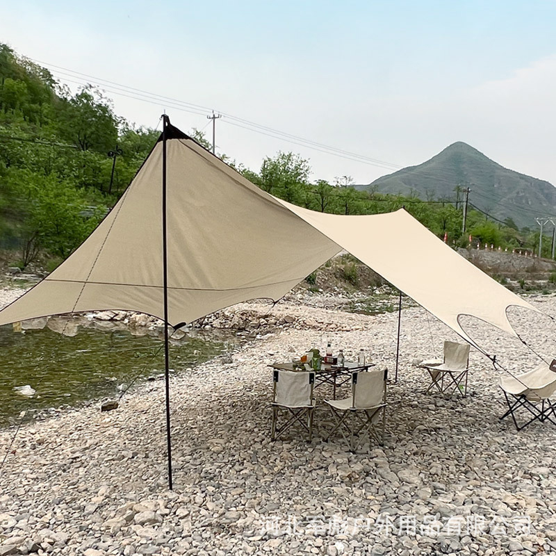 Toldo de poliéster en forma de mariposa