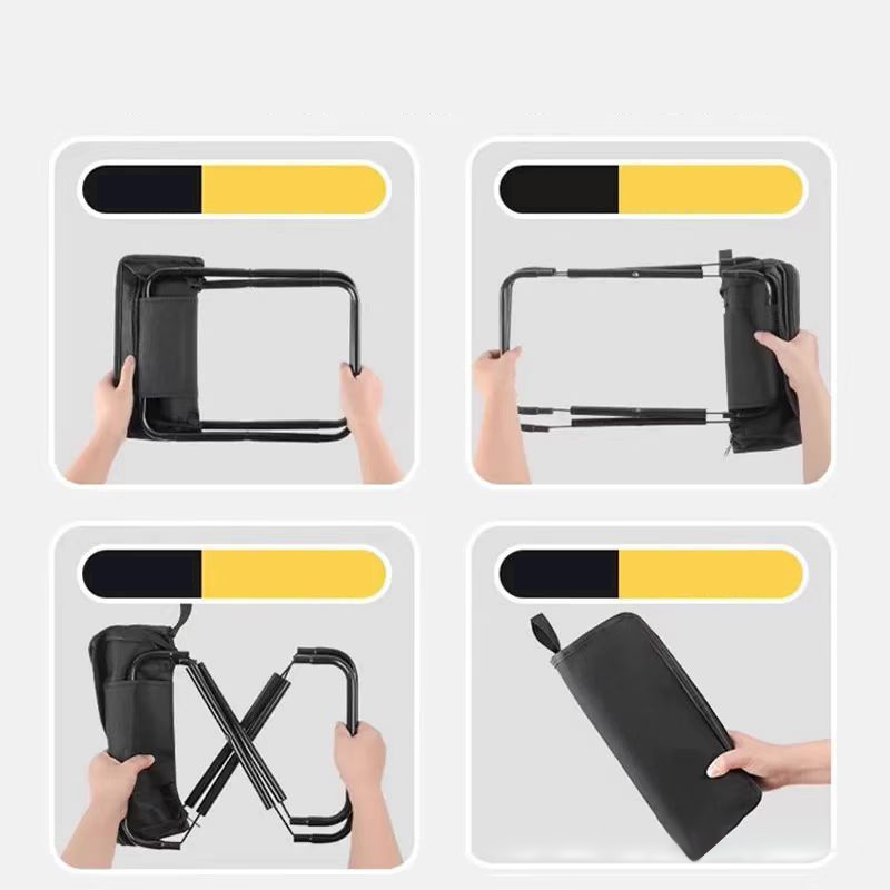 Taburete plegable con bolso