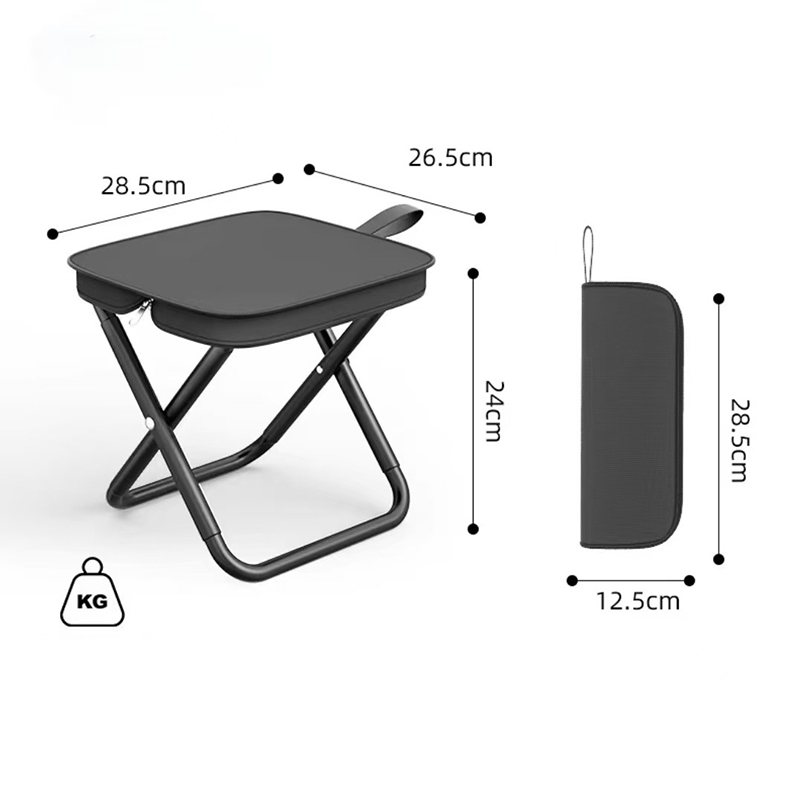 Taburete plegable con bolso