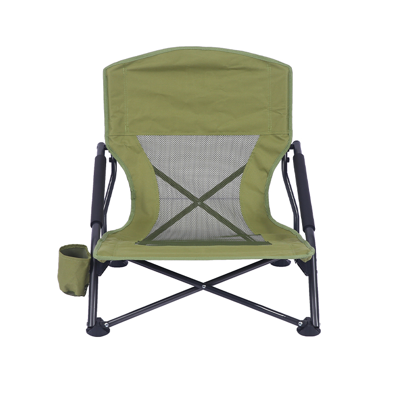 Silla de playa con bolsa de almacenamiento.