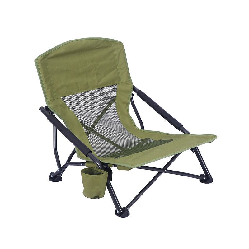 Silla de playa con bolsa de almacenamiento.