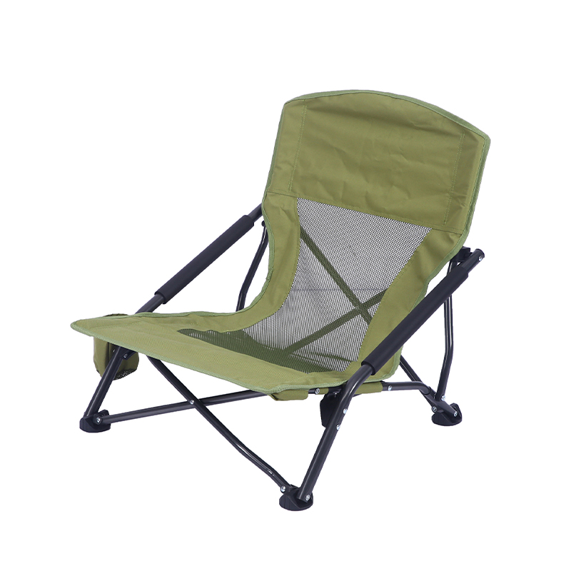Silla de playa con bolsa de almacenamiento.