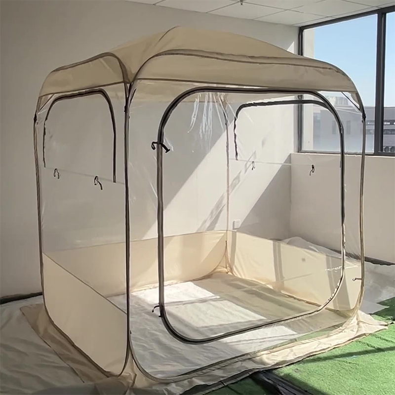Tienda de playa de PVC transparente