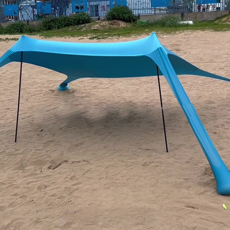 Tienda de playa cuadrada de una sola capa