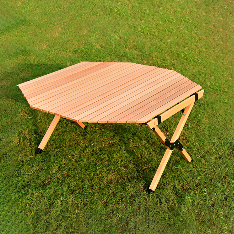 Mesa de tortilla octogonal para camping