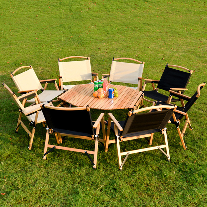 Mesa de tortilla octogonal para camping