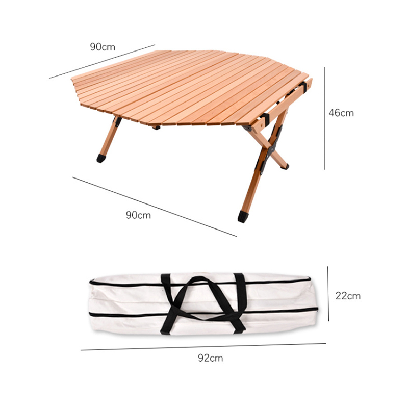 Mesa de tortilla octogonal para camping