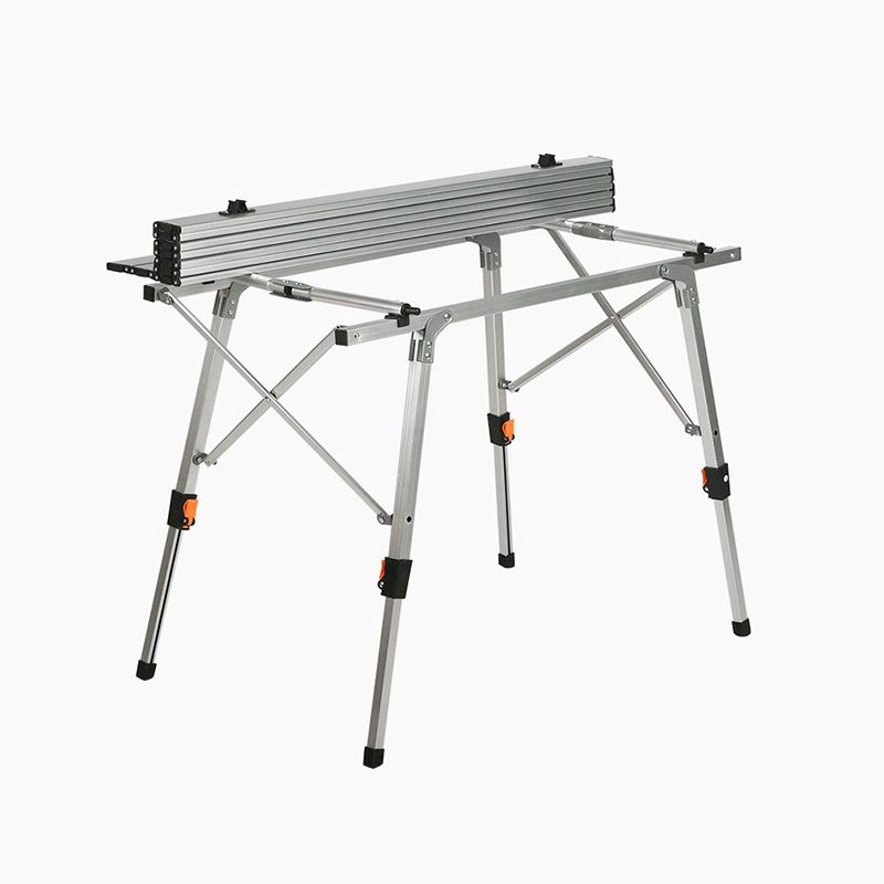 Mesa plegable elevable de aleación de aluminio.