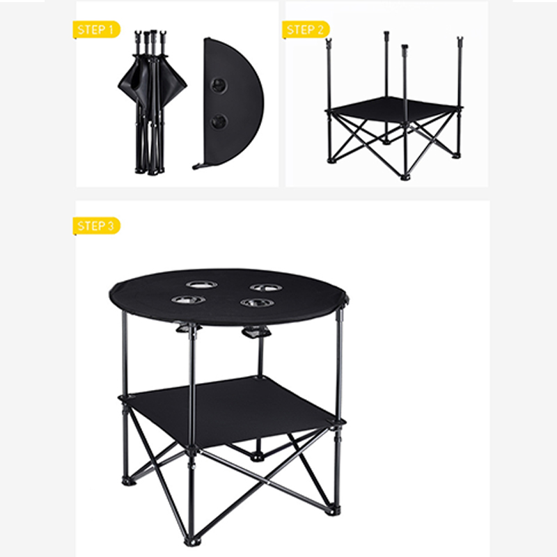 mesa plegable redonda