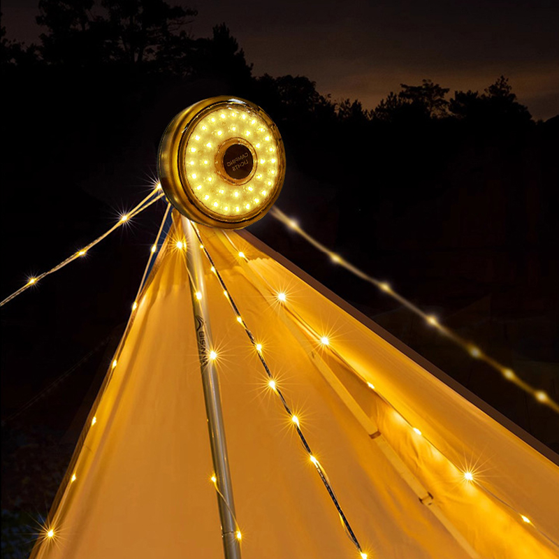 Cadenas de luces para acampar