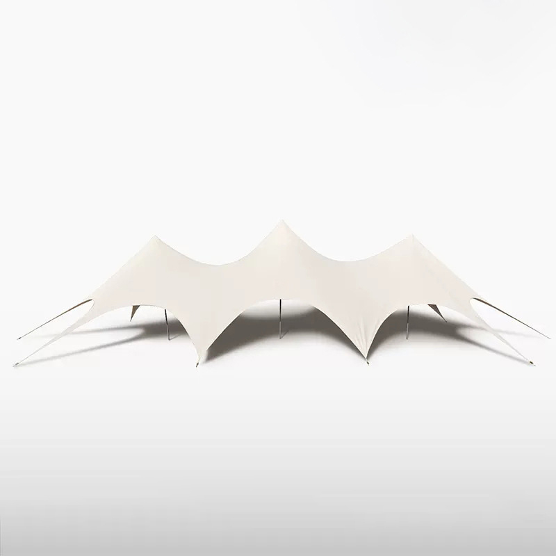 Toldo cuadrado de tres picos