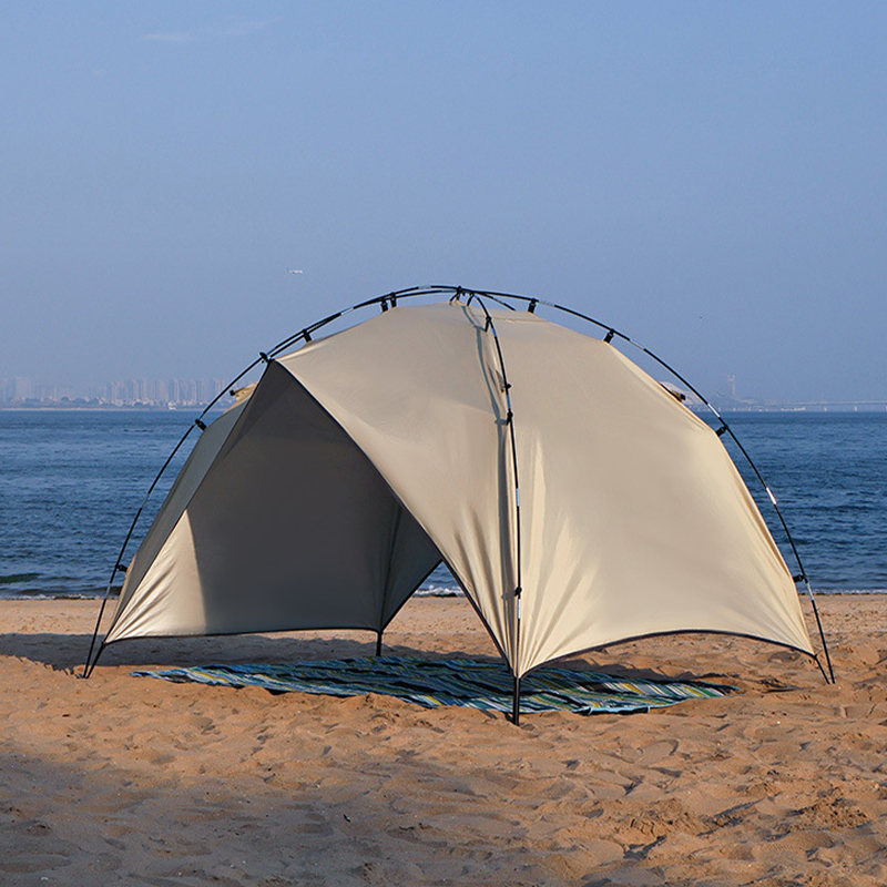 MSBT121 Tienda de playa de una sola capa con protector solar beige