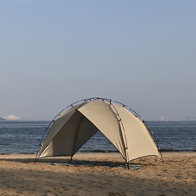 MSBT121 Tienda de playa de una sola capa con protector solar beige