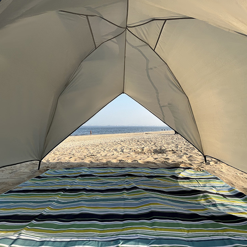 MSBT121 Tienda de playa de una sola capa con protector solar beige