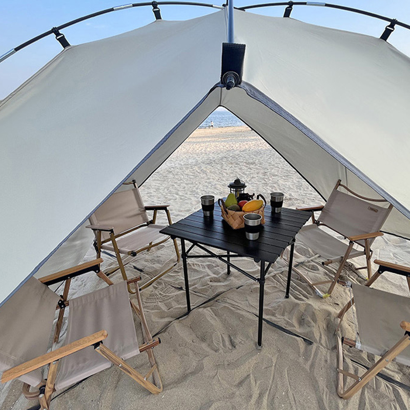 MSBT121 Tienda de playa de una sola capa con protector solar beige