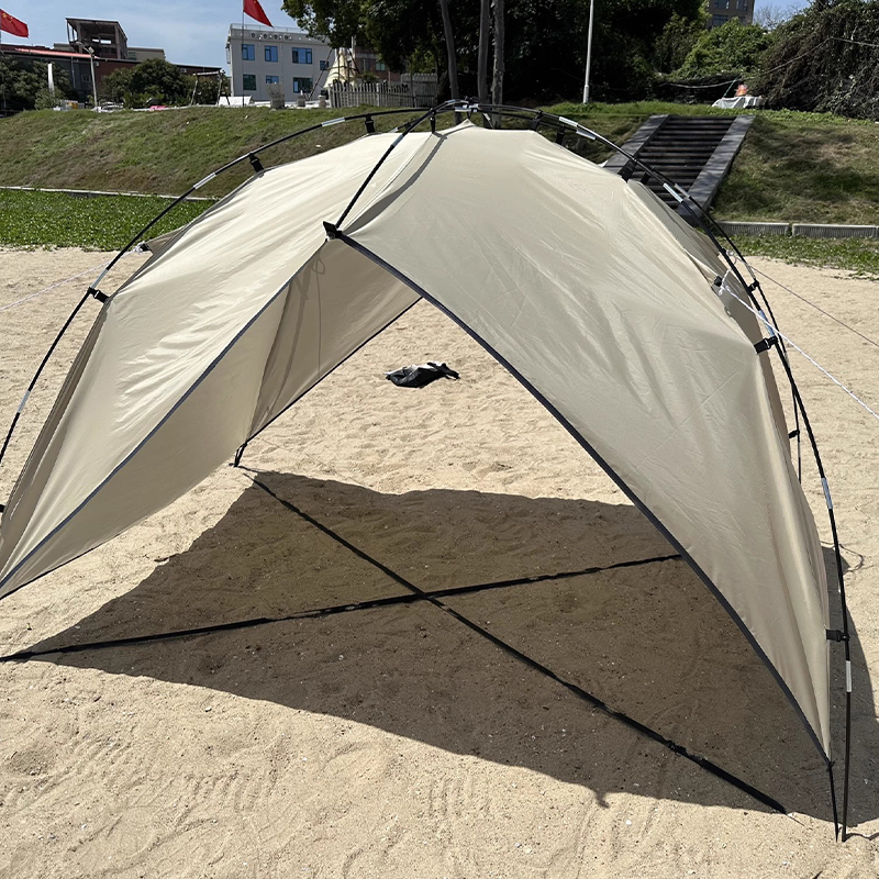 MSBT121 Tienda de playa de una sola capa con protector solar beige
