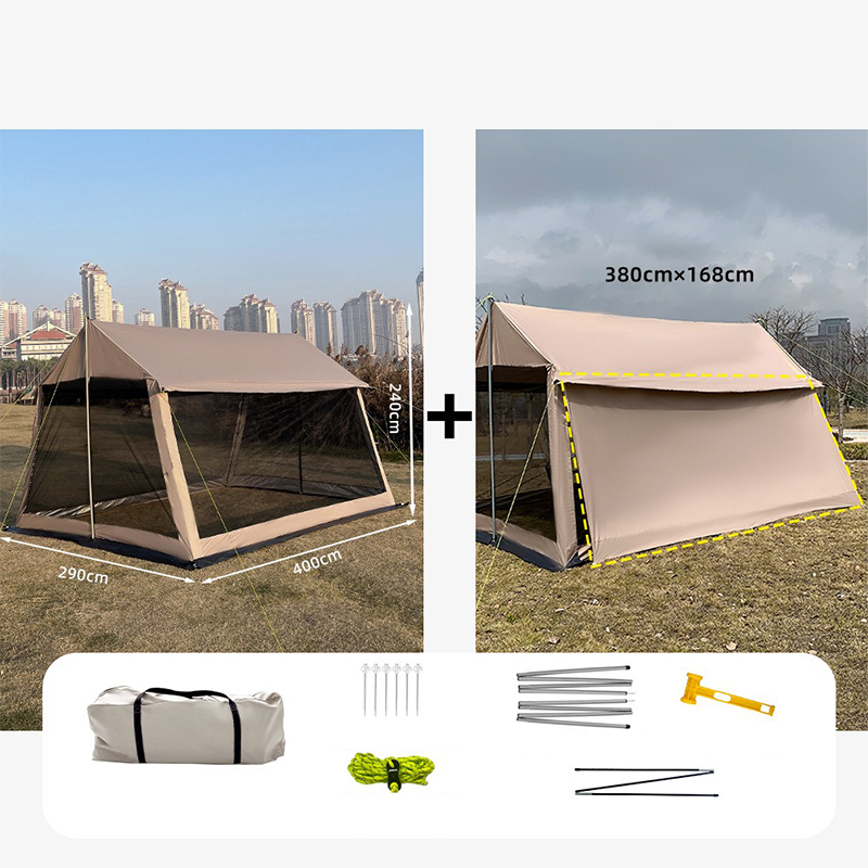 Toldo cuadrado caqui