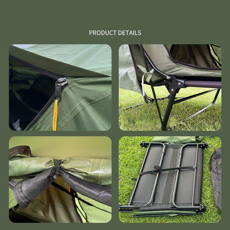 Tienda de campaña de doble capa verde militar