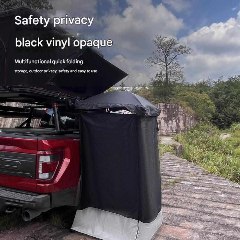 Tienda de campaña negra de descarga rápida de una sola capa