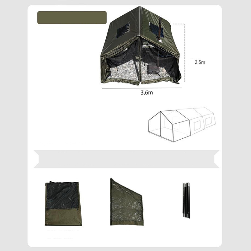 Tienda de campaña Ridge para cuatro estaciones de tela raspada con cuchillo