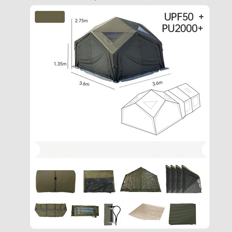 Tienda de campaña Ridge para cuatro estaciones de tela raspada con cuchillo