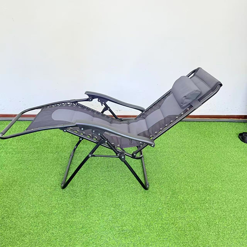 Sillón plegable negro y gris