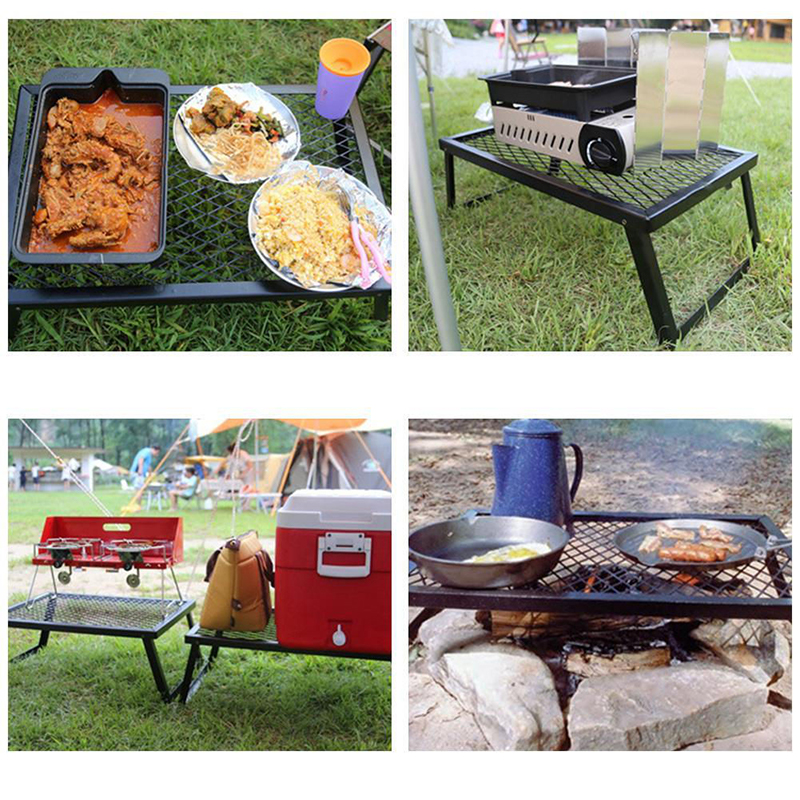 Mesa de barbacoa plegable para acampar